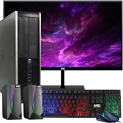 HP Elite Desktop Computer PC, 3.1 GHz, Intel Core i5, 16GB, RAM, 1TB HDD, New 22 inch LED Monitor, RGB Speaker and Keyboard Mouse, WiFi, Windows 11 (Renewed) by Amazon+Renewed