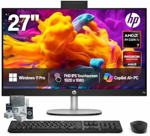 HP 27" All-in-One Desktop Computer Touchscreen 64GB DDR5 1TB SSD Copilot PC by Unknown