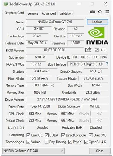 GeForce GT 740 4G DDR3 Low Profile Graphics Card, PCI Express 3.0 x16, HDMI/VGA/DVI, Entry Level GPU for PC, SFF and HTPC, Compatible with Win11 - Image 6