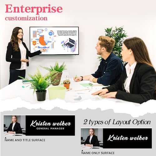 Custom Office Name Plate for Desk - Desk Name Plate Personalized Gifts for Coworkers, Boss, Employees, Teacher, Nurse - Office Desk Decor for Women Men - Employee Appreciation Gifts (Black-A) - Image 3
