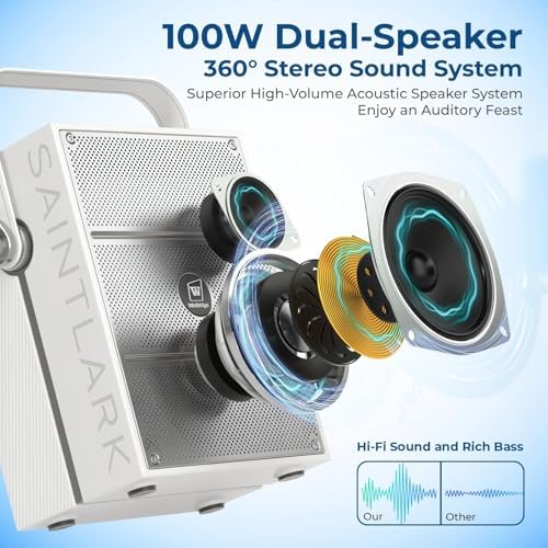 100W Bluetooth Speaker with 2 Wireless Microphones S99 - Image 3