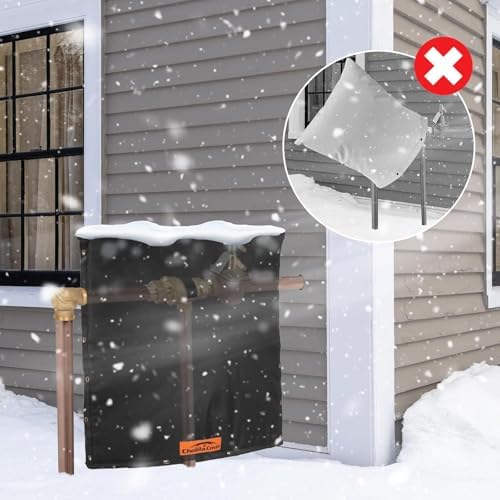20" W x 16" H Insulated Backflow Preventer Pipe Cover, Black - Image 6