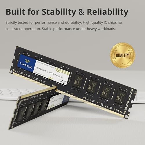 Timetec Premium 16GB KIT(2x8GB) DDR3 / DDR3L 1333MHz PC3-10600 Non-ECC Unbuffered 1.5V / 1.35V CL9 2Rx8 Dual Rank 240 Pin UDIMM PC Desktop Computer Memory RAM Upgrade (16GB KIT(2x8GB)) - Image 6