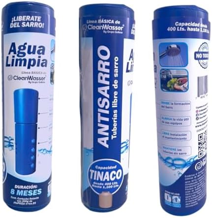 Anti-Tartar for Bathtubs and Cisterns, Removes Pipe Tartar, Prevents Tartar Formation in Faucets and Showers, CleanWasser Clean Water Cartridge for 1,100 Liters by Unknown