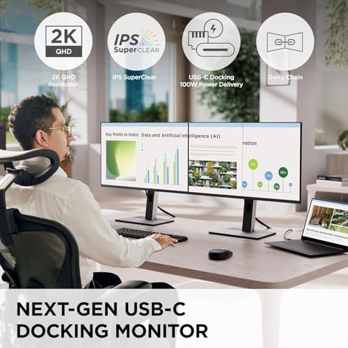 ViewSonic VG2758-2K 27 Inch 1440p Docking Monitor, 100W USB C, RJ45 - Image 2