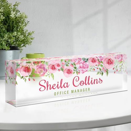 Custom Name Plate for Desk, Employee Appreciation Gifts, Office Decor by Spricoz