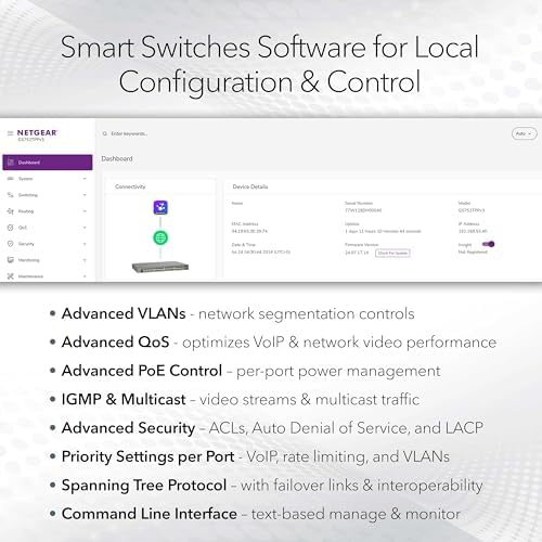 NETGEAR 52-Port PoE Gigabit Ethernet Smart Managed Switch (GS752TXUP) - Image 3