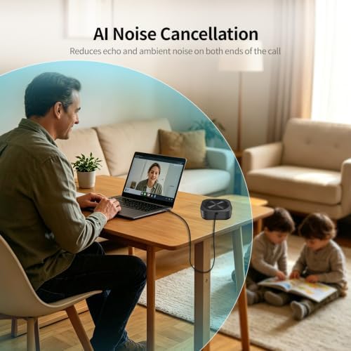 TOALLIN Conference Speaker and Microphone, USB Speakerphone - Image 4
