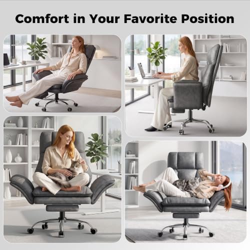 Big and Tall Office Chair, Flip Armrests for Pets & Cross Legged Sitting - Image 6