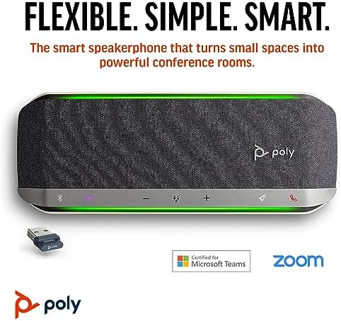 Poly Sync 40+ Smart Speakerphone (Plantronics) - Flexible Workspaces - Connect to PC/Mac via BT700 Adapter and Smartphones via Bluetooth - Certified for Microsoft Teams – Amazon Exclusive - Image 2
