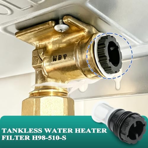 3-Pack H98-510-S Tankless Water Heater Filter for Rinnai, Inlet Screen Replacement Maintenance, Easy Install, Improves Performance - Image 2