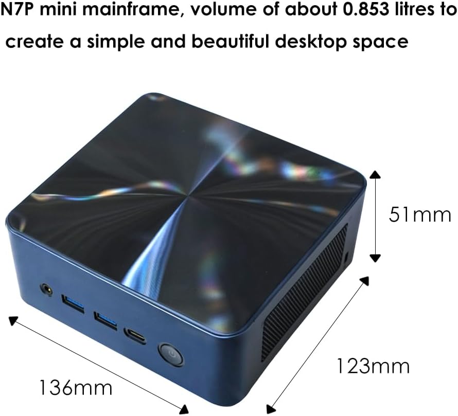 Mini PC Gaming,BREN7P AMD Ryzen 7 7840HS 5.1GHz Dual NIC LAN 2.5Gbps Desktop Compute 16GB DDR5 512GB PCIe4.0 SSD,USB4.0,Triple 4K Display,HDMI,DP,USB-C,WiFi 6 BT5.2,Multitasking - Image 2