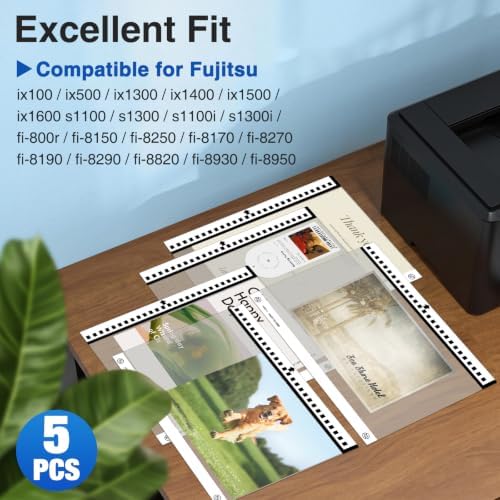 5PC PA03770-0015 Photo Carrier Sheet for Fujitsu Scanner ix500 ix1600 - Image 3