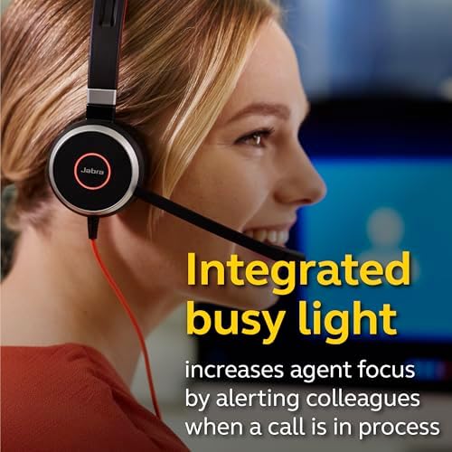 Jabra Evolve 40 MS Professional Wired Headset, Mono – Telephone Headset for Greater Productivity, Superior Sound for Calls and Music, 3.5mm Jack/USB Connection, All-Day Comfort Design, MS Optimized - Image 3