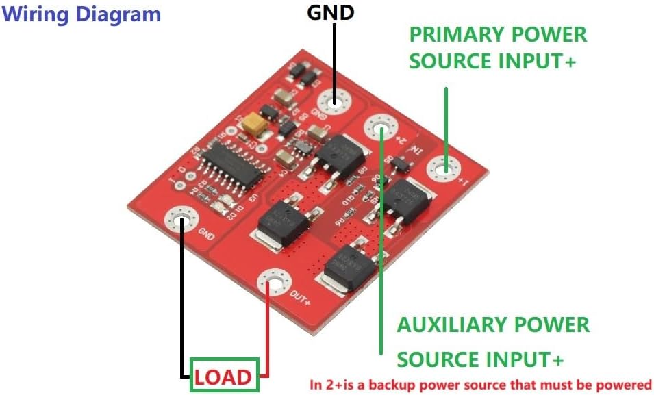 DC 12V 8A Dual-Sources Automatic Transfer Switches Controller Battery UPS Power Supply Module - Image 6