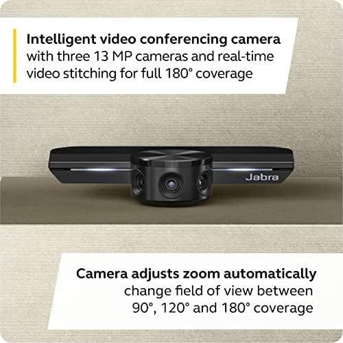 Jabra PanaCast Meet Anywhere+ Video Conference Bundle, 180 Panoramic-4K View Camera, 750 Conference Speakerphone, UC Certified, USB Cable, Table Stand, Travel Case - Image 3