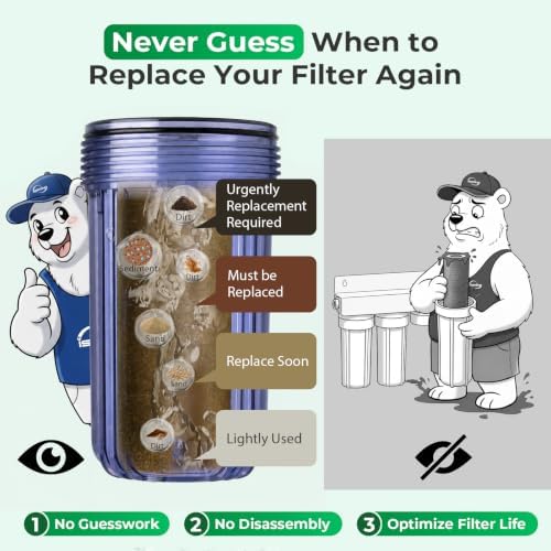 iSpring WGB31BC Whole House Water Filter System with Clear Filter Housing - Image 3