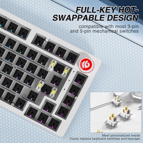 LEOBOG Hi75C Pro Wireless Mechanical Keyboard Kit 75% Barebones DIY Base - Image 6