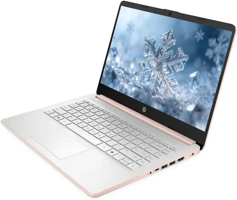 HP 14" Business & Student Laptop with 1-Year Office 365 & Copilot AI, 640GB Storage (128GB UFS+512GB PLUSERA Docking Set), 4GB RAM, Quad-Core Intel Processor, Windows 11 Home, Rose Gold - Image 3