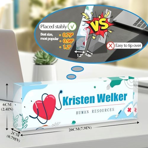 Office Desk Name Plate Personalized - Custom Nurses Week Gifts Bulk 2025 - Nurse Practitioner Gifts for Women - Nurse Name Plate for Desk - Image 4