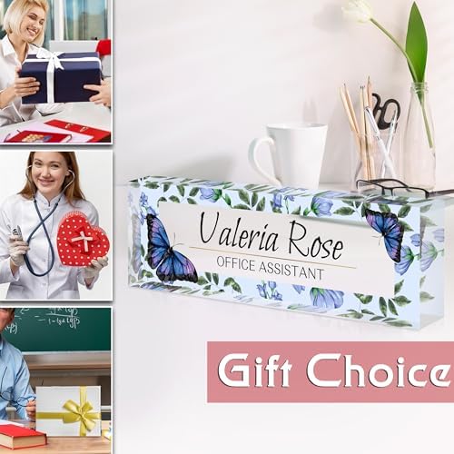 Custom Name Plate for Desk, Acrylic Desk Name Plate Personalized, Employee Appreciation Gifts, Office Desk Accessories for Woman Teacher Nurse, Coworker Gifts for Manager Assistant - Image 6