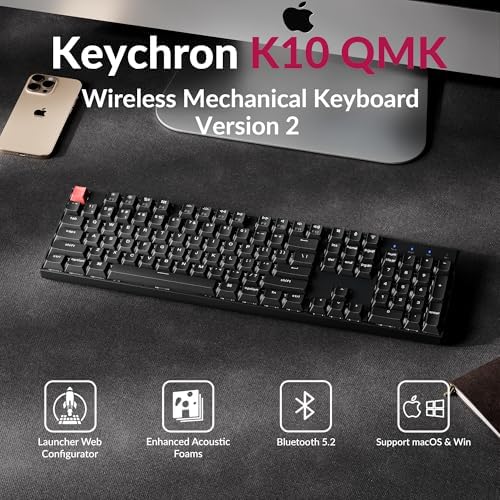 Keychron K10 (Version 2) Full Size QMK Wireless Custom Mechanical Keyboard - Image 2
