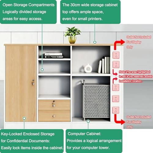 Modern Office Cubicle Workstation Desk with Tempered Glass Privacy Panels, USB Charging Hub & Cable Management,Multi-Person Modular Computer Desk for Commercial Office (B-Right, One Person) - Image 4