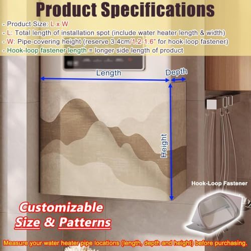 Decor Linen Boiler Pipe Shielding Cover, Pipeline Hiding Enclosure - Image 6