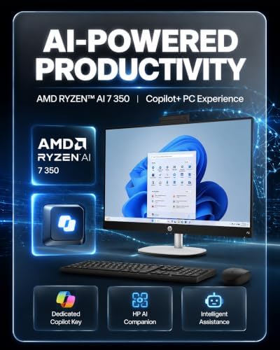 HP 27" All-in-One Desktop Computer Touchscreen Copilot PC 32GB DDR5 1TB SSD - Image 6