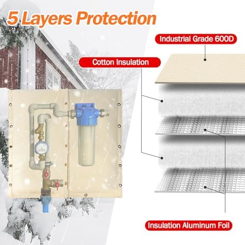 TOHONFOO 4-Way Open Backflow Preventer Pipe Cover Outside, 30"Wx30"H, Beige - Image 5