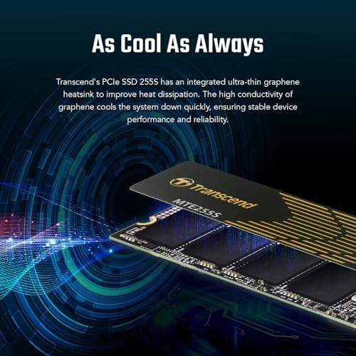 Transcend 1TB MTE255S PCIe 4.0 M.2 2280 SSD, 7400MB/s, with Heatsink - Image 5