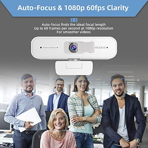 Zoom Certified, NexiGo N940P (Gen 2) 2K Zoomable Webcam with Remote| Sony_Starvis Sensor | 3X Zoom in and Out| Dual Stereo Microphone, for Zoom/Skype/Teams/Webex (White) - Image 7