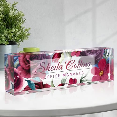 Custom Name Plate for Desk, Employee Appreciation Gifts, Office Decor by Spricoz