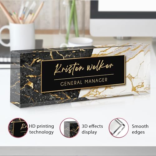 Custom Name Plate for Desk, Acrylic Desk Name Plate Personalized, Employee Appreciation Gifts, Office Desk Accessories for Woman Teacher Nurse, Coworker Gifts for Manager Assistant - Image 4