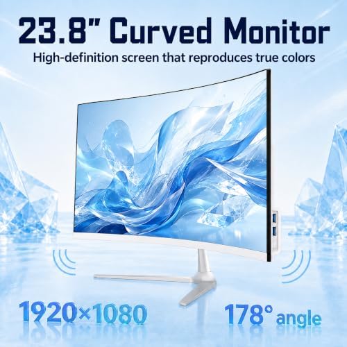 23.8inch Curved All-in-One PC, Adjustable Tilt Screen, Ultra-Slim - Image 2