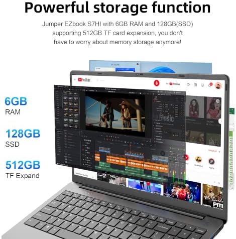 15.6 Inch Laptop with FHD display, 6GB RAM 128GB Storage Expandable 512GB - Image 3