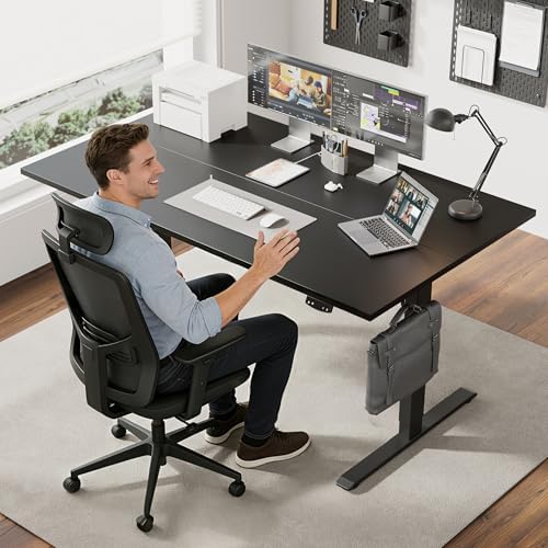 Agilestic 55 * 28 Inch Height Adjustable Electric Standing Desk, Black - Image 2