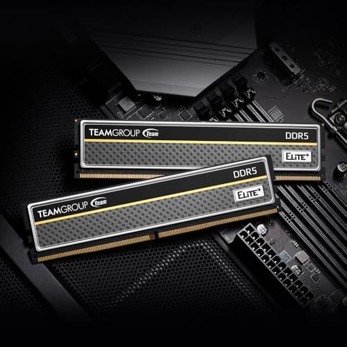 TEAMGROUP Elite Plus DDR5 32GB (2x16GB) 6400MHz PC5-51200 CL52 Unbuffered Non-ECC 1.1V UDIMM 288 Pin Desktop Memory Module Ram (Black) - TPBD532G6400HC52DC01 - Image 6