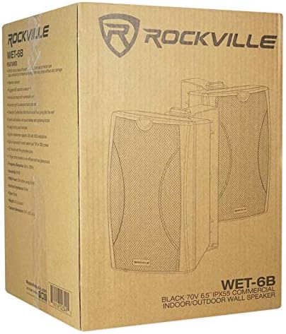 Rockville WET-6B Black 6.5" 70V/100V Commercial Wall Speaker, 6-Pack - Image 6