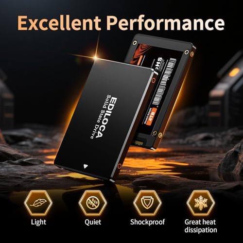 Ediloca 4TB SSD Internal Solid State Drive 2.5" SATA III 6Gb/s, 550MB/s Read Speed 3D QLC NAND, 4TB SATA SSD PC/Laptop Upgrade, Shock-Resistant & Drop-Proof(ES106) - Image 2