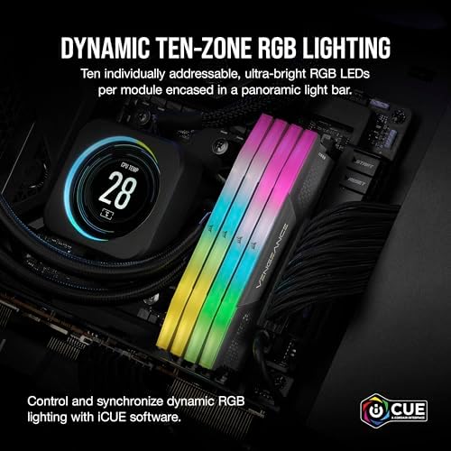 CORSAIR Vengeance RGB DDR5 32GB (1 x 32GB) Up to 6000MHz AMD Intel RAM - Image 4