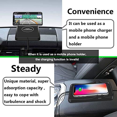 Wireless Charger Car Charging Pad Non-slip 15W 10W 7.5W Fast Charger Mount Adapter for iPhone 13 12 Pro Max 11 8 Plus X XR Xs LG G8 Samsung Note 20 10 Galaxy S10 S20 S21 S22 S23 S24 S25 Android Phones - Image 6