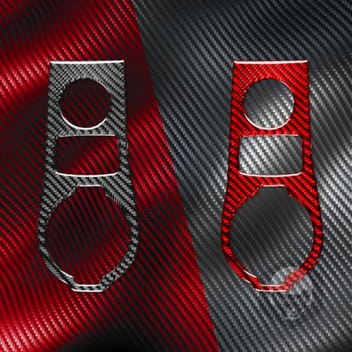 Car Center Console Power Outlet USB Port Water Cup Holder Panel Sticker Real 3K Black Carbon Fiber Trim Compatible with Benz Smart 2016 2017 2018 2019 2020 2021 Auto Interior Accessories - Image 6