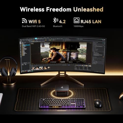 KAMRUI Pinova P1 Mini PC AMD Ryzen R2544 Mini Computers 16GB RAM 512GB SSD - Image 6