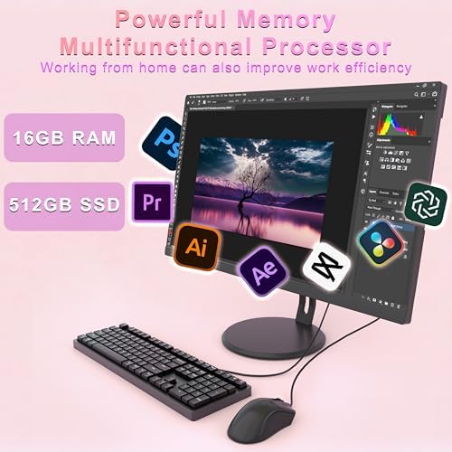 23.8inch IPS All-in-one PC retractable camera, for work and education - Image 3