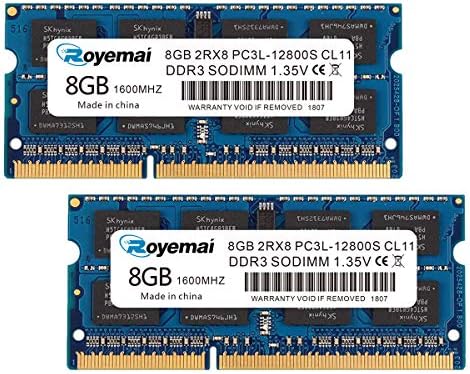 DDR3 12800S 16GB Kit (2x8GB), Royemai PC3L-1600MHz 2Rx8 Laptop Notebook RAM Memory for Early/Mid/Late 2011, Mid/Late 2012, Early/Late 2013, Late 2014, Mid 2015 MacBook Pro, iMac, Mac mini by DUOMEIQI