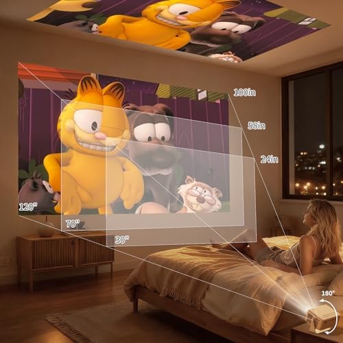 Yoton Y3 Mini Projector, Ultra-Compact 317g, 360° Stand, Auto Keystone - Image 3