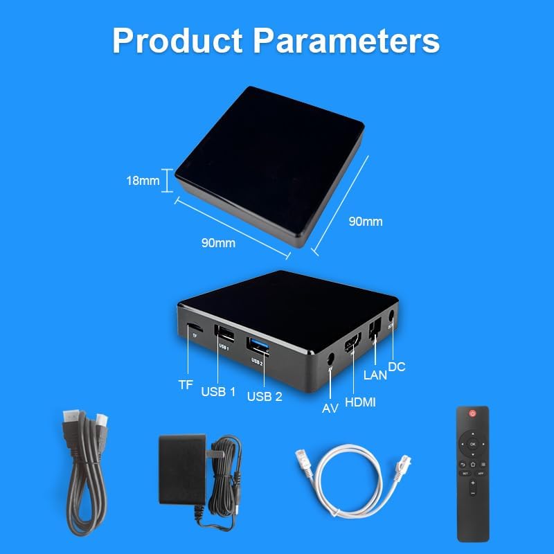 Digital Signage Player Box 2+16G Non-Subscription CMS Advertising Media Player for TV Restaurant Menu Display Box (YM06) - Image 3