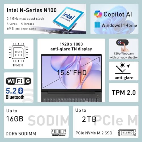 Lenovo 15.6" V15 G6 Business Laptop, 2026 Edition, 8GB DDR5 256GB SSD - Image 2