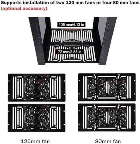 GeeekPi 12U Network Rack, 10 inch Mini Server Rack for Network, Servers, Audio, and Video Equipment, DeskPi RackMate T2 Rackmount, 10.23 inch Depth - Image 4